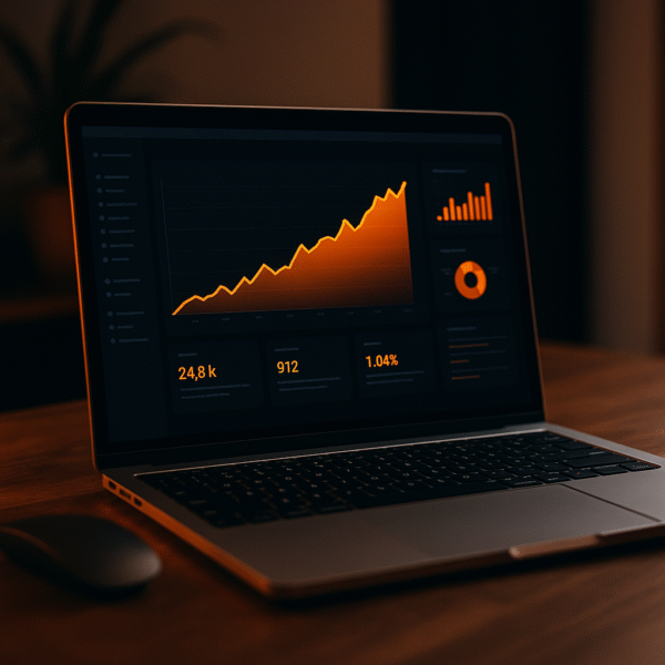 Orange laptop