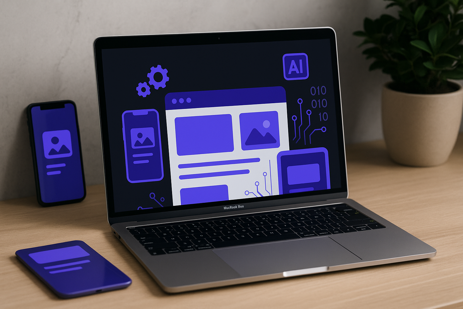 Purple laptop
